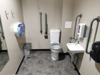 M6 - Rugby Services - Moto - Accessible Toilet (Left Hand Transfer)   