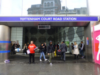 Tottenham Court Road Underground Station - Boarding the Northern Line