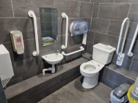 M6 - Charnock Richard Services - Northbound - Welcome Break - Accessible Toilet (Right Transfer)