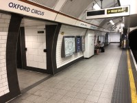 Oxford Circus Underground Station - Alighting/Transferring from Bakerloo Line (Southbound) Off Peak